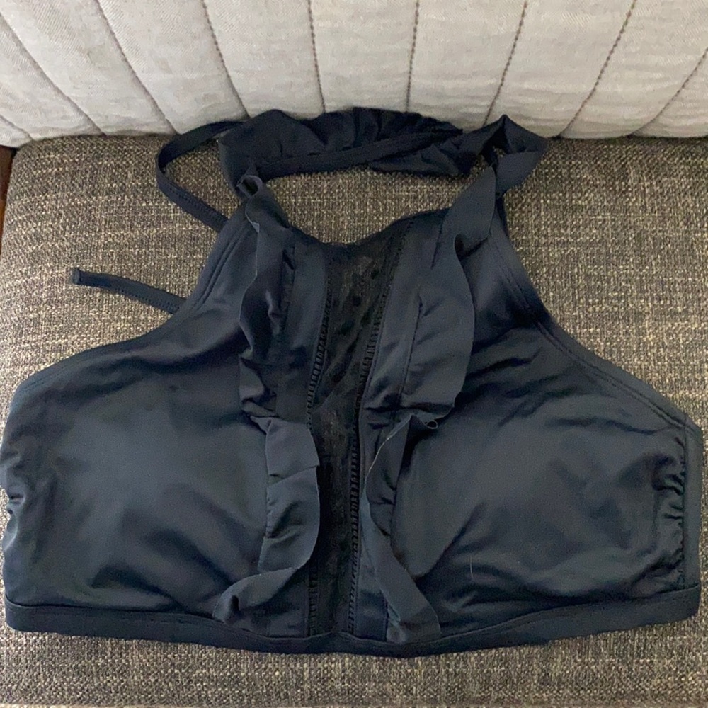 Black Halter Bikini Top